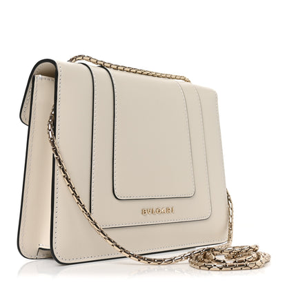 Bulgari Calfskin Small Serpenti Forever Crossbody Bag White Agate 3 of 9