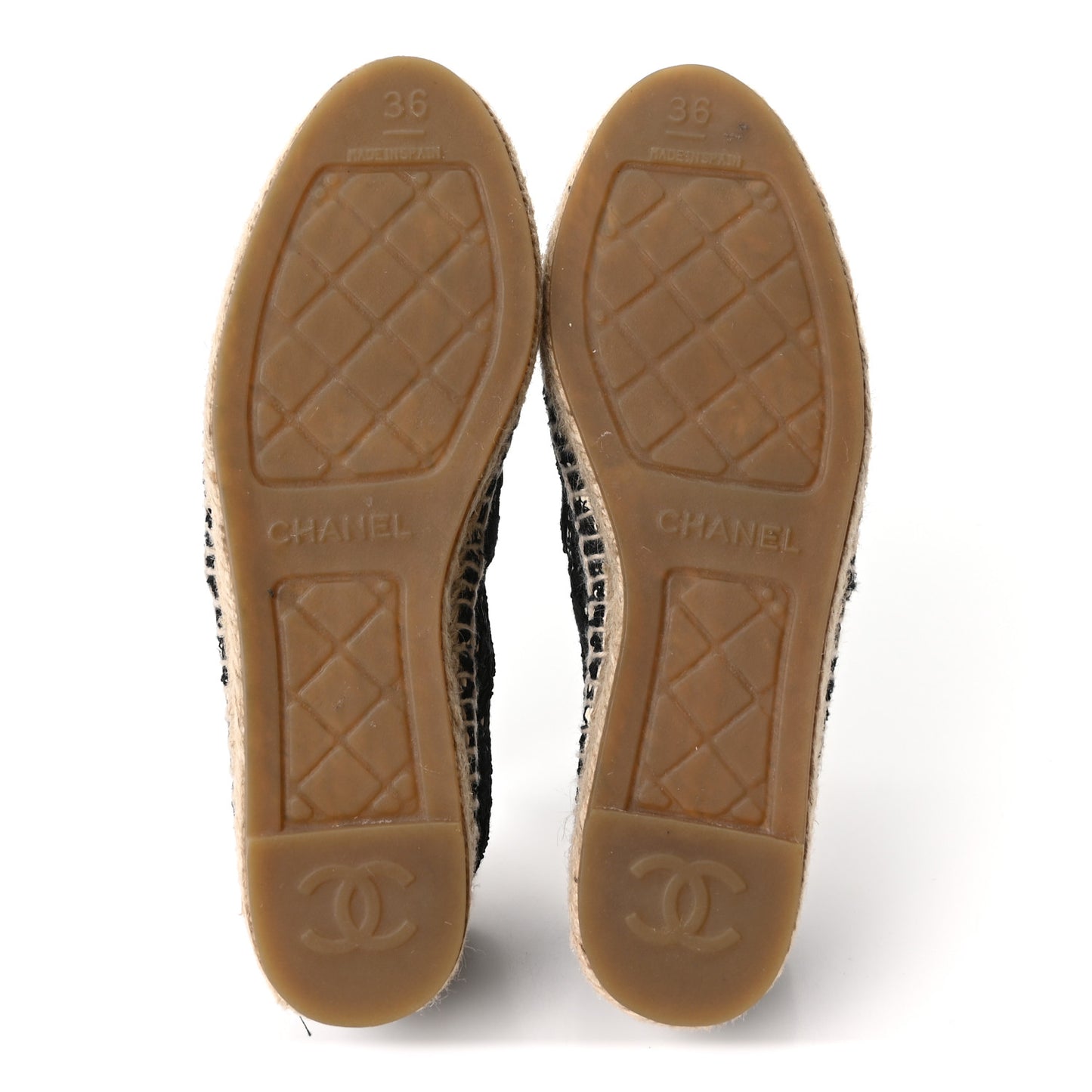 Lace CC Espadrilles 36 Black