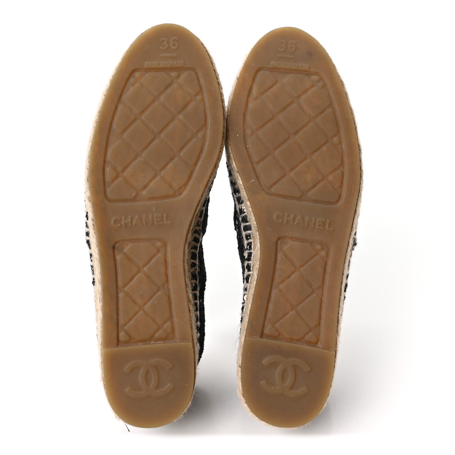 Chanel Lace CC Espadrilles 36 Black 6 of 9