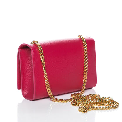 Saint Laurent Grain De Poudre Small Monogram Kate Satchel Bubblegum 3 of 6