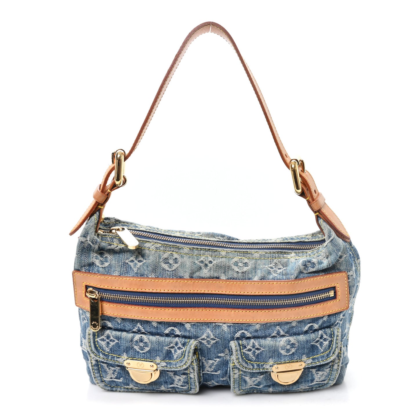 Monogram Denim Baggy PM Blue