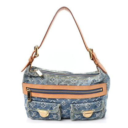 Louis Vuitton Monogram Denim Baggy PM Blue 1 of 11
