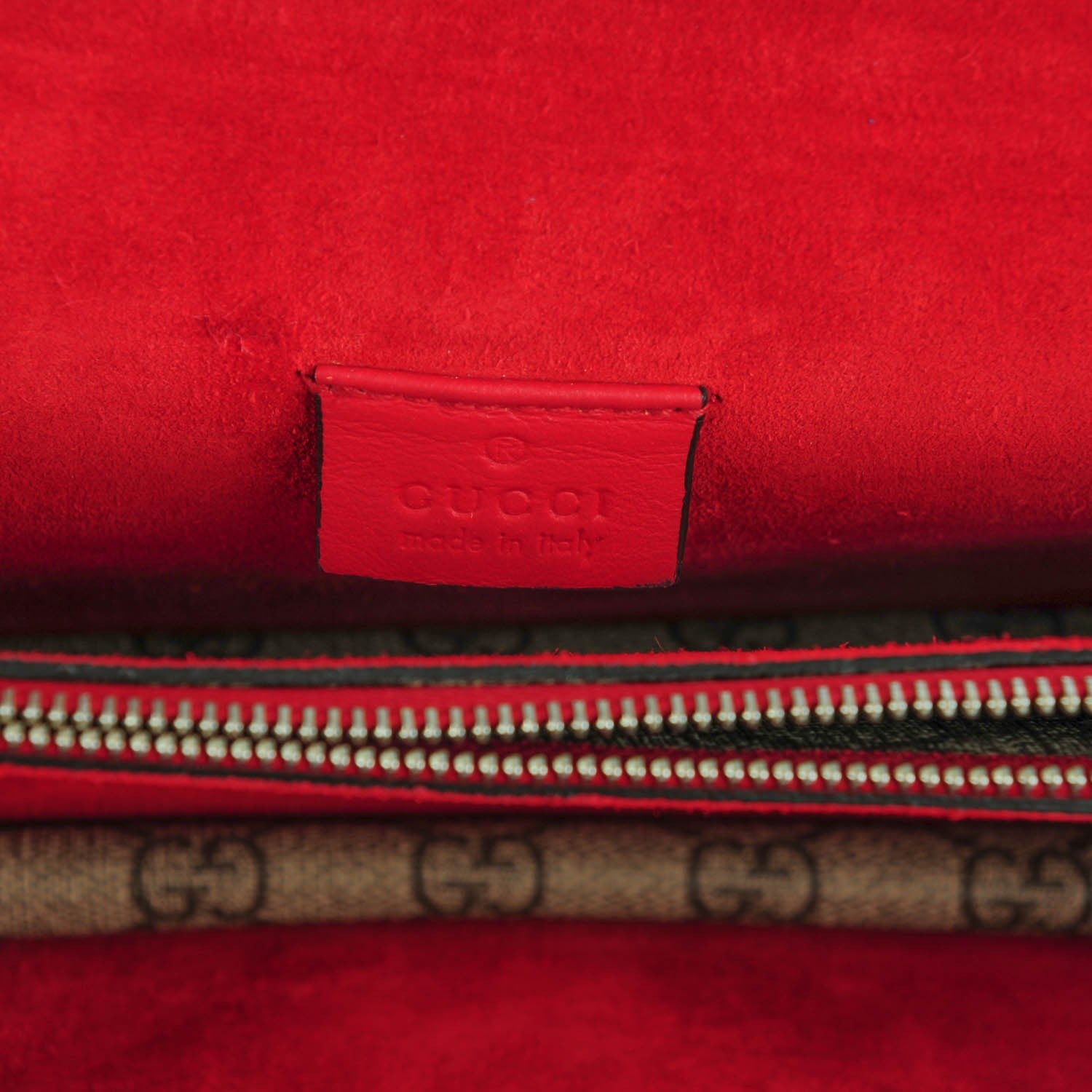 Gucci GG Supreme Monogram Small Dionysus Shoulder Bag Red 6 of 7
