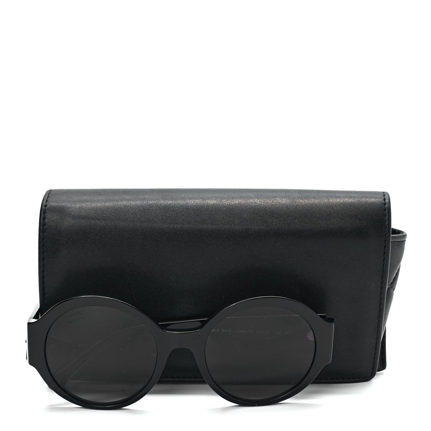 Acetate Polarized Round Sunglasses 5410 Black