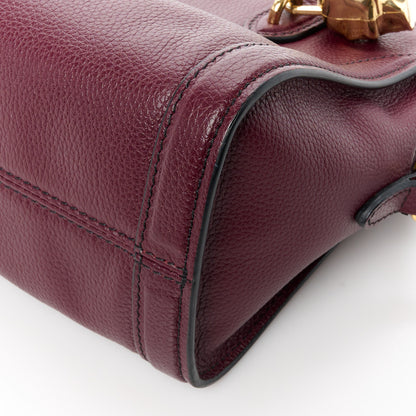 Alexander McQueen Pebbled Calfskin Mini Padlock Tote Bordeaux 12 of 12