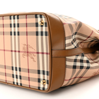 Burberry Haymarket Check Medium Golderton Tote Mid Camel 9 of 10