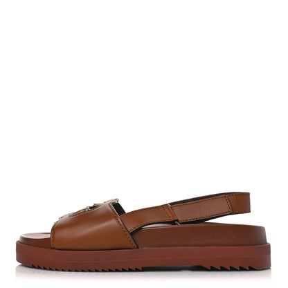 Gucci Calfskin Interlocking G Slingback Sandals 39.5 1 of 7