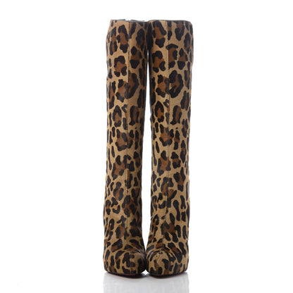 Christian Louboutin Pony Hair Alta Ariella Talon Boots 36.5 Leopard 2 of 7