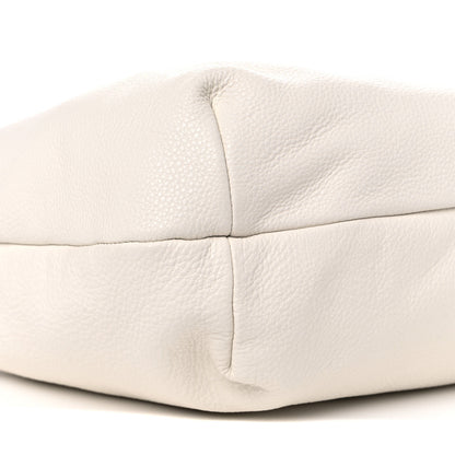 Prada Vitello Daino Hobo White 7 of 8