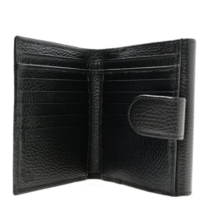 Gucci Dollar Calfskin Interlocking G French Wallet Black 5 of 7