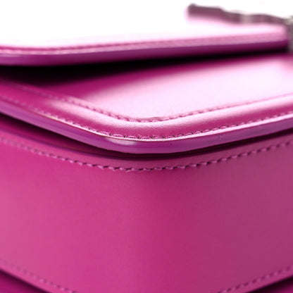 Saint Laurent Box Calfskin Monogram Medium Solferino Satchel Fuchsia 10 of 13