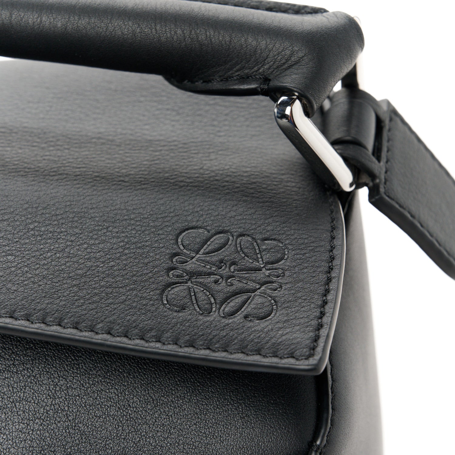 Loewe Calfskin Medium Puzzle Edge Bag Black 7 of 10