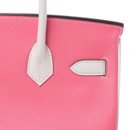 Hermes Epsom Horseshoe Birkin 30 Rose Azalee Craie 18 of 34