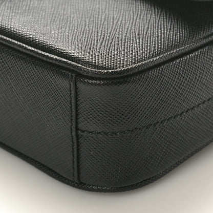 Prada Saffiano Flap Shoulder Bag Black 9 of 9