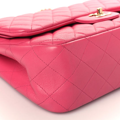 Chanel Caviar Quilted Jumbo Double Flap Pink 7 of 9