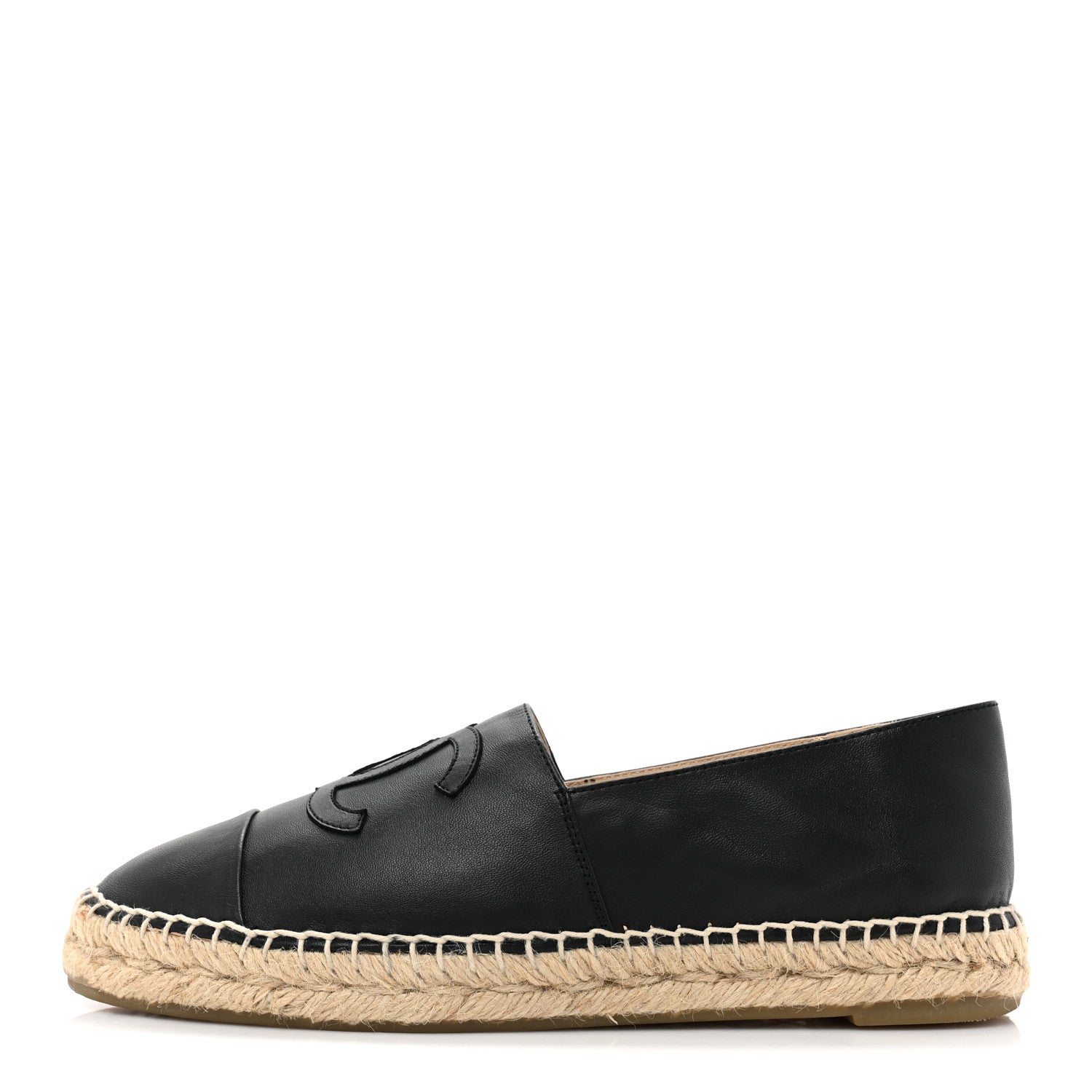 Chanel Lambskin CC Espadrilles 39 Black 1 of 9