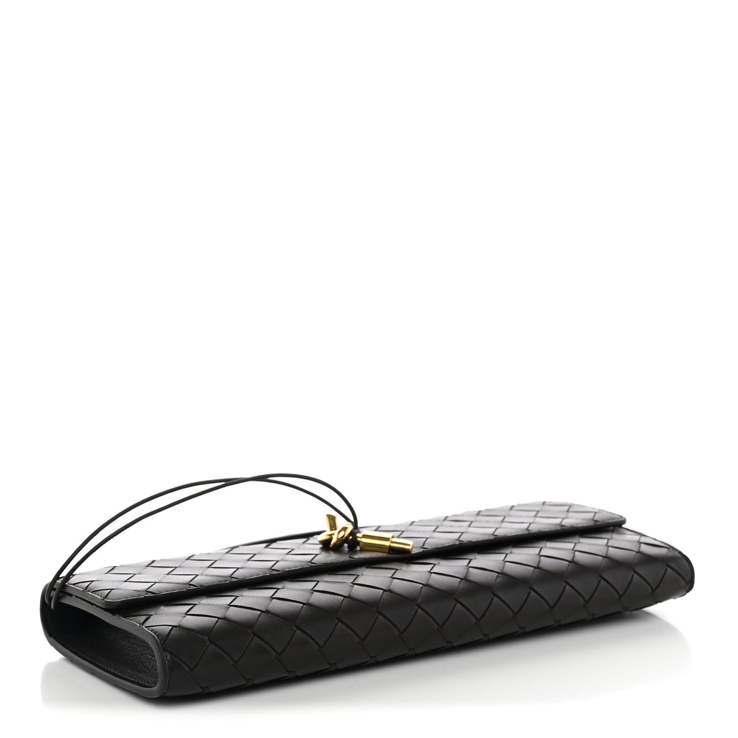 Nappa Intrecciato Long Andiamo Top Handle Clutch Fondant