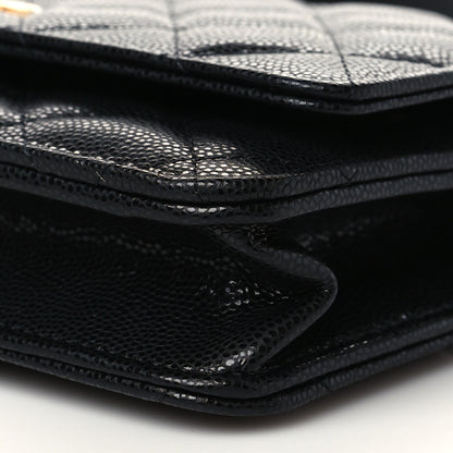 Chanel Caviar Quilted Twist Your Buttons Wallet On Chain WOC Black 9 of 10