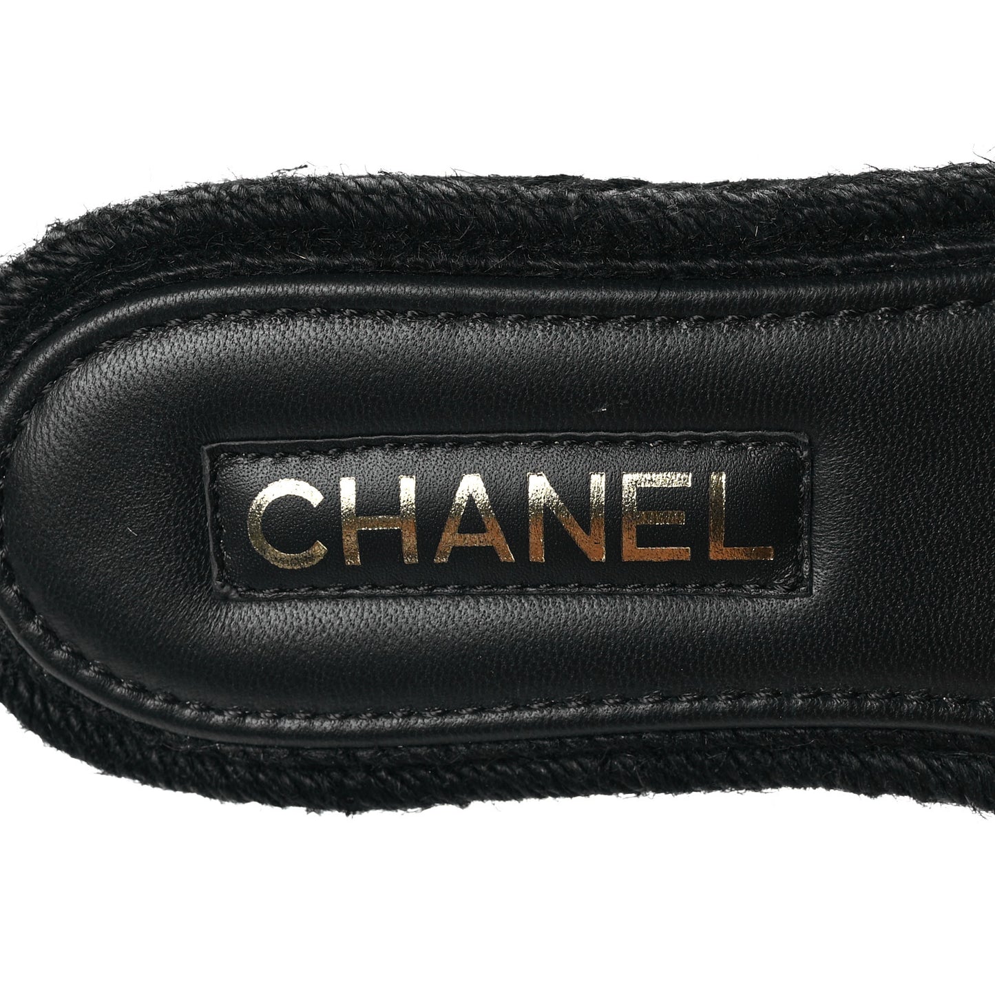 Lambskin Espadrille Mule Sandals 38 Black