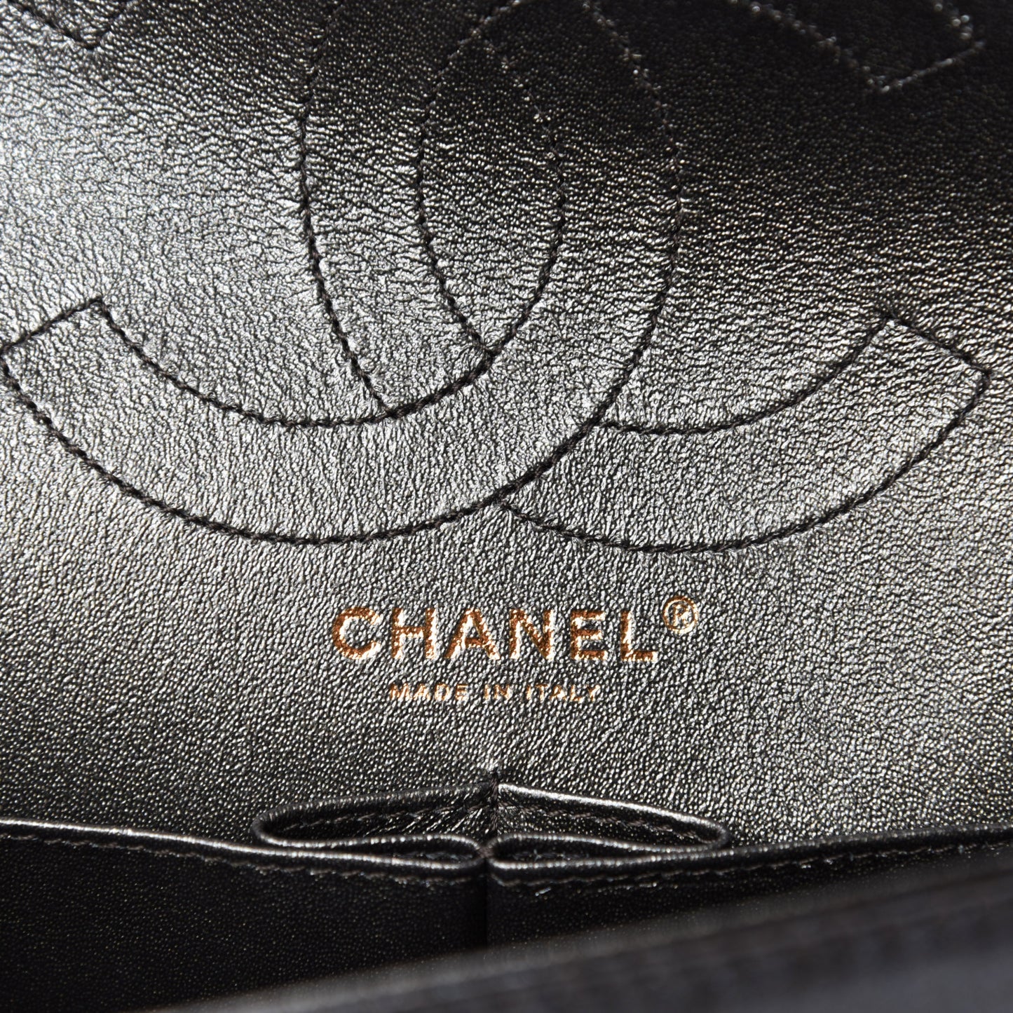 Glittered Aged Calfskin Quilted 2.55 Reissue 226 Flap Black