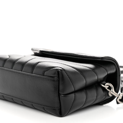 Saint Laurent Calfskin Y Quilted Monogram Toy Loulou Crossbody Bag Black 10 of 10