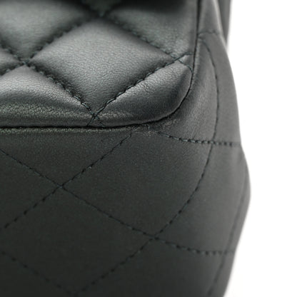 Chanel Iridescent Lambskin Quilted Mini Top Handle Rectangular Flap Dark Green 14 of 14