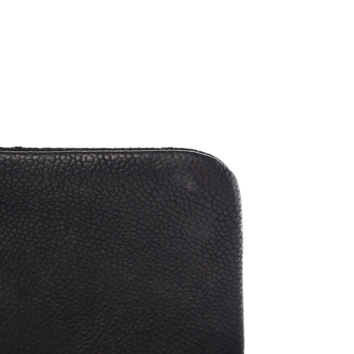 Iridescent Caviar Quilted Medium Lady Pearly Flap Black