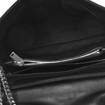 Saint Laurent Calfskin Y Quilted Monogram Medium Loulou Chain Satchel Black 5 of 10
