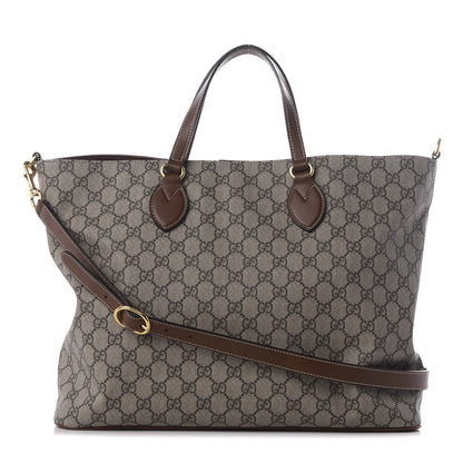 Gucci Soft GG Supreme Monogram Medium Crossbody Tote Beige Cuir 1 of 12