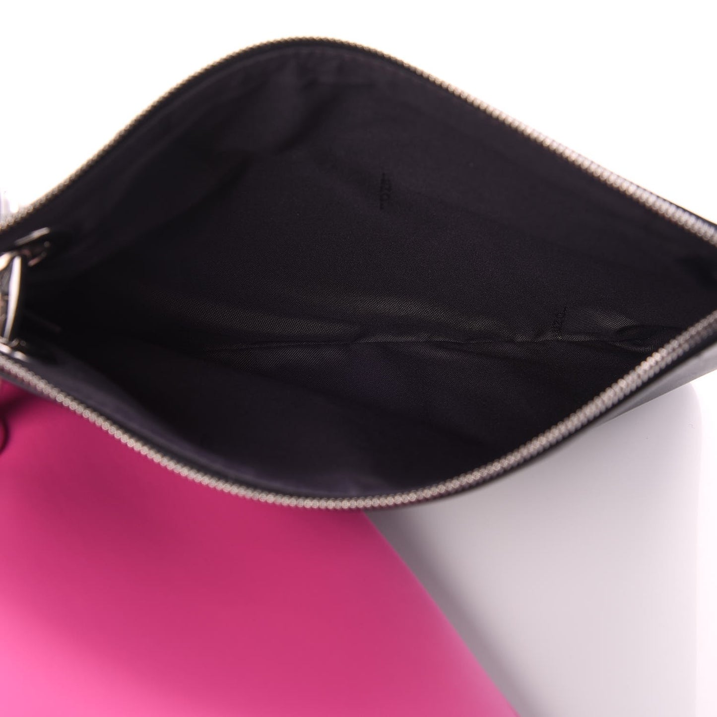 Calfskin Velvet F is Fun Fair Triplette Pouch Set Multicolor
