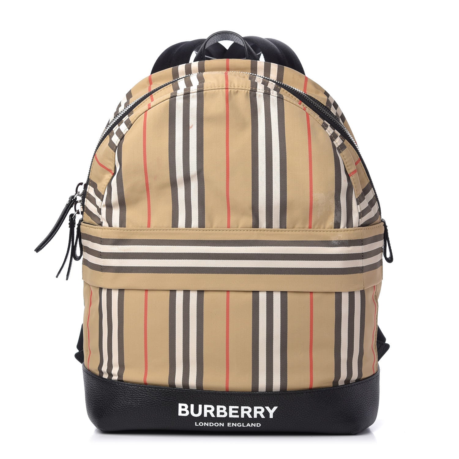 Burberry Archive Stripe Canvas Calfskin Kids Nico Backpack Archive Beige 1 of 11