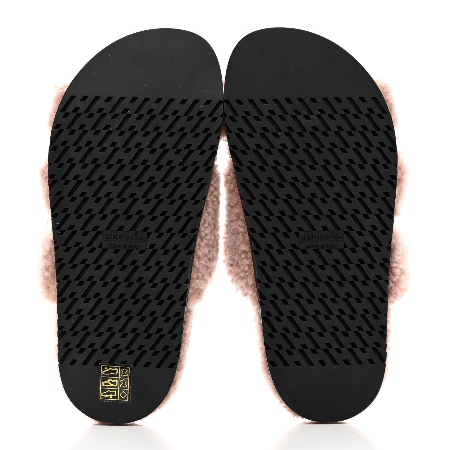 Hermes Woolskin Womens Chypre Sandals 35.5 Bois De Santal 5 of 12