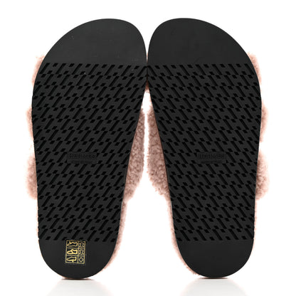 Hermes Woolskin Womens Chypre Sandals 35.5 Bois De Santal 5 of 12