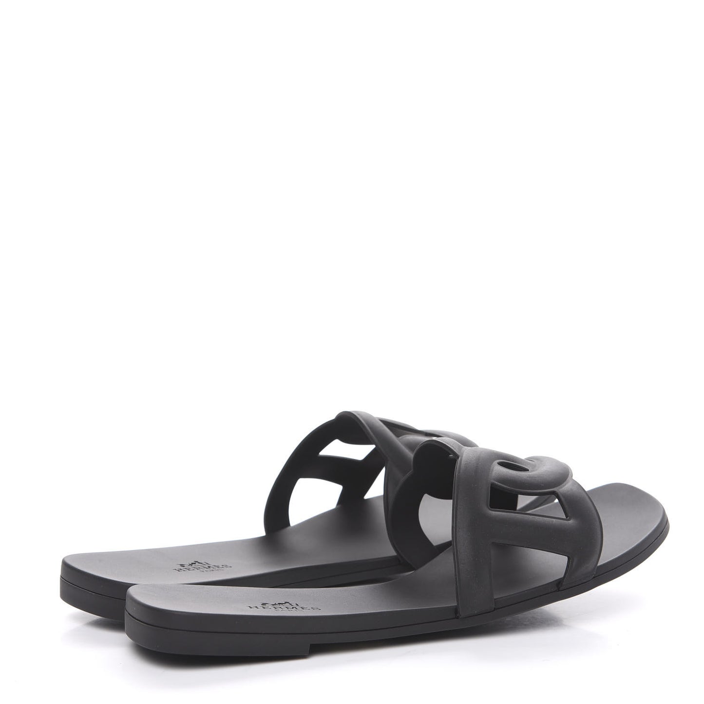 Rubber Aloha Sandals 38 Black