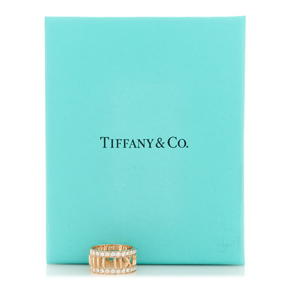 Tiffany 18K Rose Gold Diamond Wide Atlas Open Ring 47 4 5 of 5