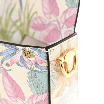 Gucci New Shangai Calfskin Tiger Savanah Web Mini Horsebit 1955 Shoulder Bag Chalky White Multicolor 13 of 13