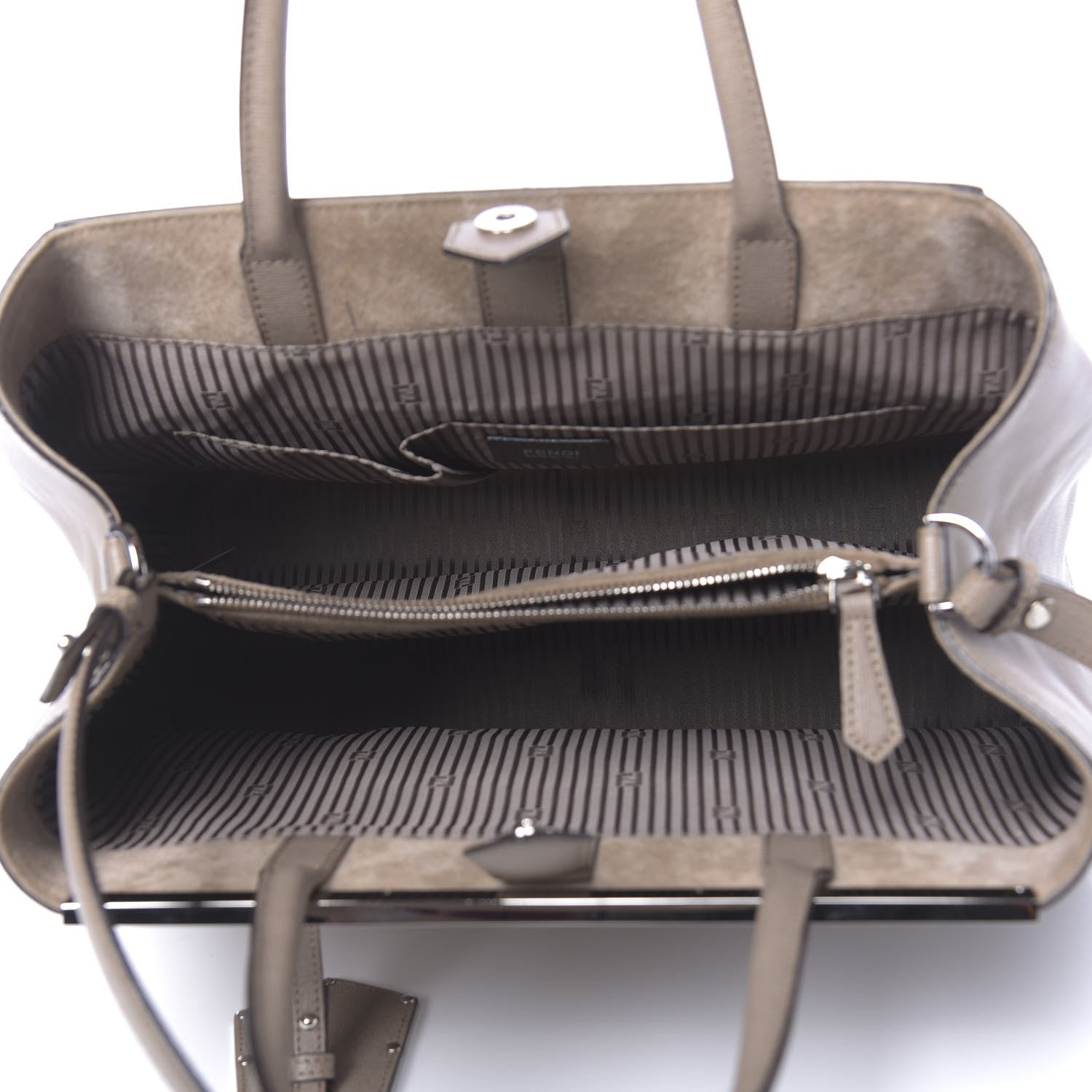 Fendi Vitello Elite Regular 2Jours Tote Tortora 5 of 12