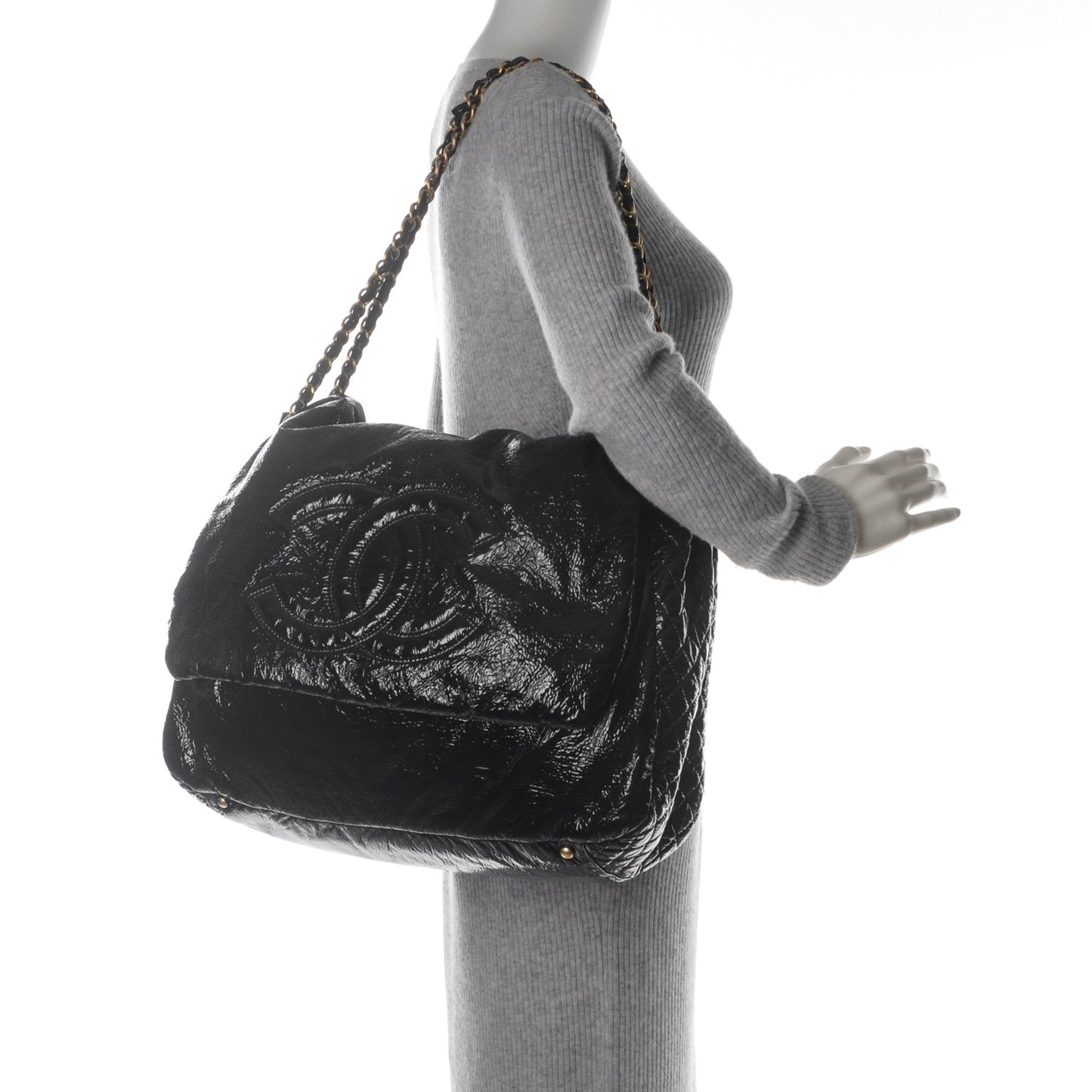 Vinyl XXL Rock and Chain Flap Black