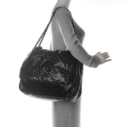 Chanel Vinyl XXL Rock and Chain Flap Black 2 of 7