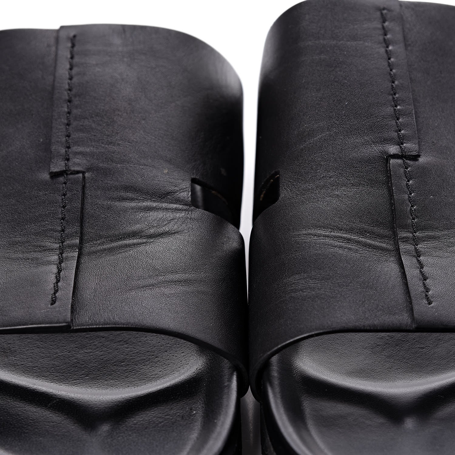 Hermes Calfskin Mens H Sandals 43 Black 10 of 11