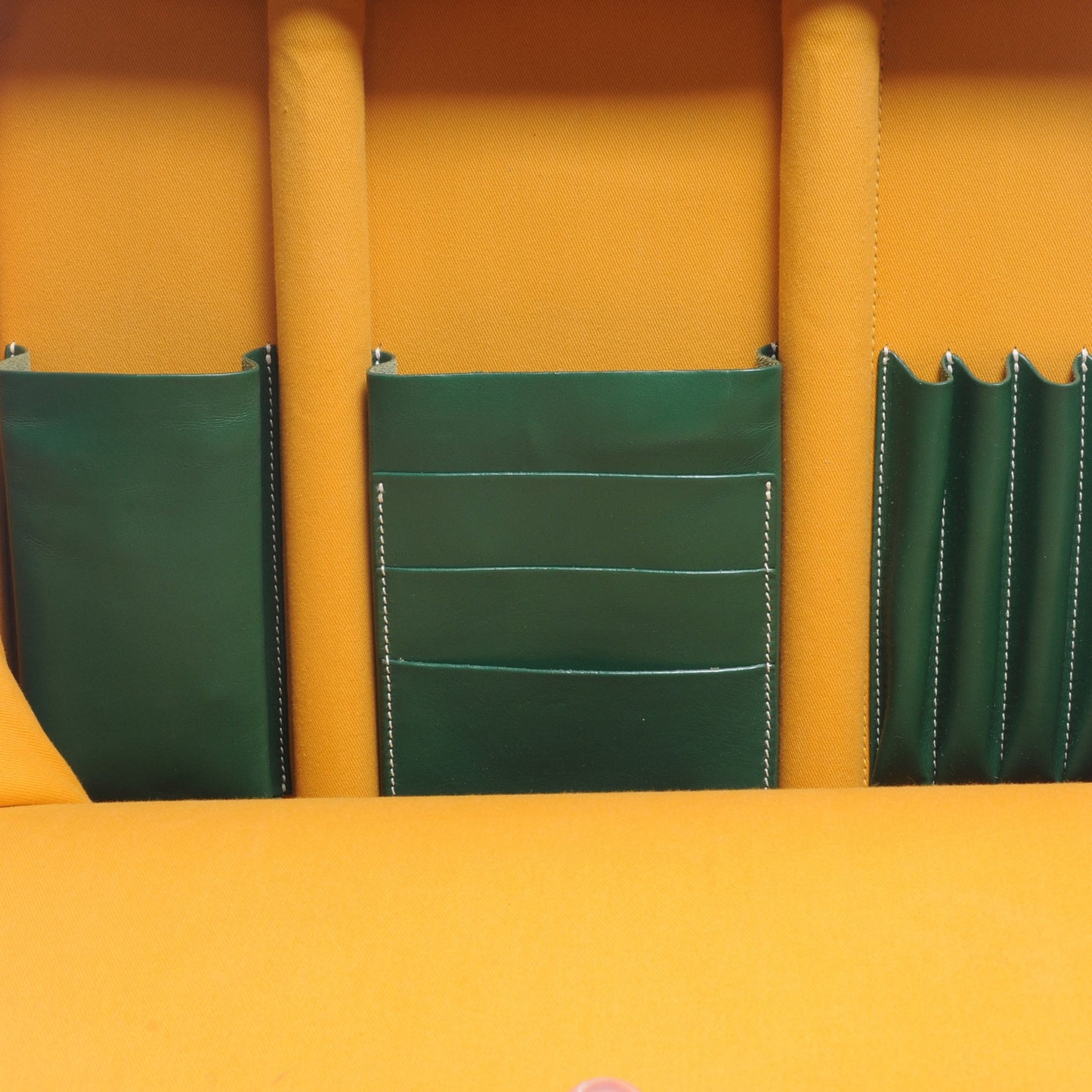 Goyardine Rolling Suitcase Trolley PM Green