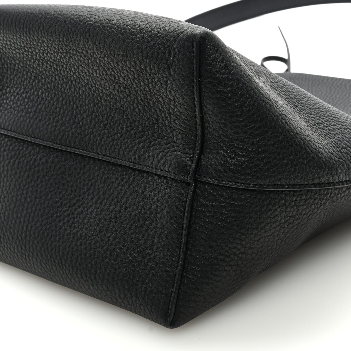 Grained Calfskin Medium N/S Park Tote Black