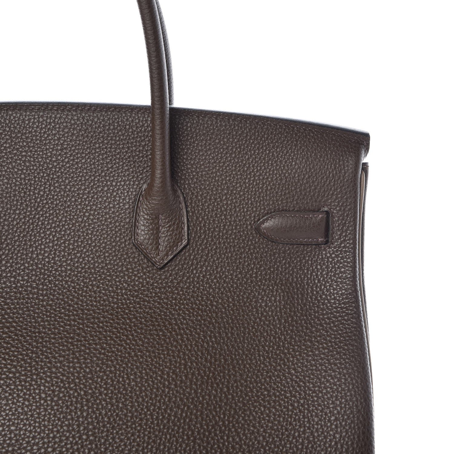 Hermes Togo Horseshoe Birkin 35 Chocolate Etoupe 12 of 35