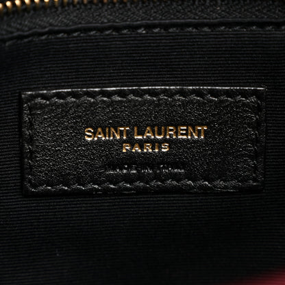Saint Laurent Lambskin Quilted Small Loulou Puffer Monogram Chain Satchel Opyum Red 6 of 11