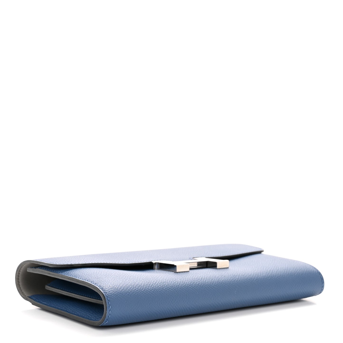Epsom Constance Verso Long Wallet Bleu Agate Gris Mouette