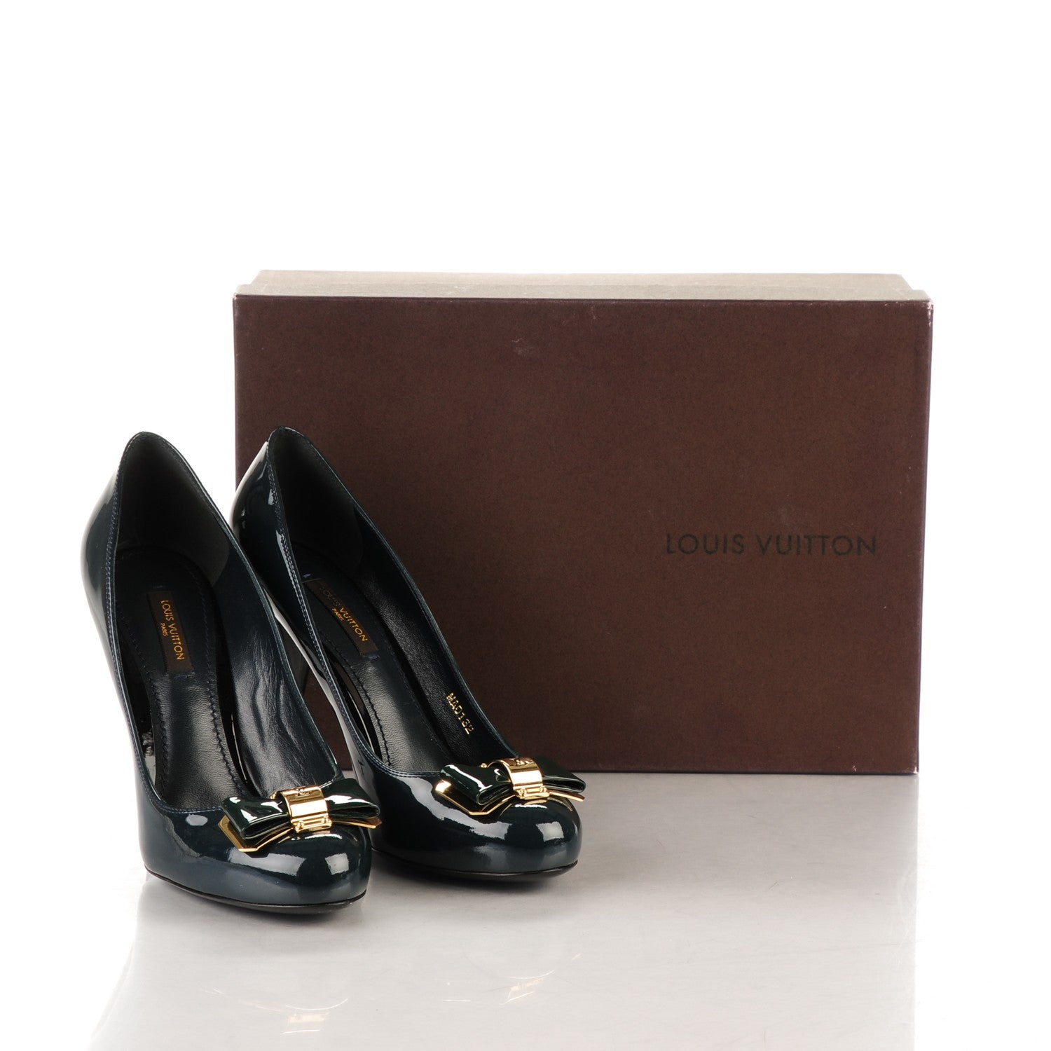 Louis Vuitton Patent Lou Pumps 37.5 Marine 8 of 8