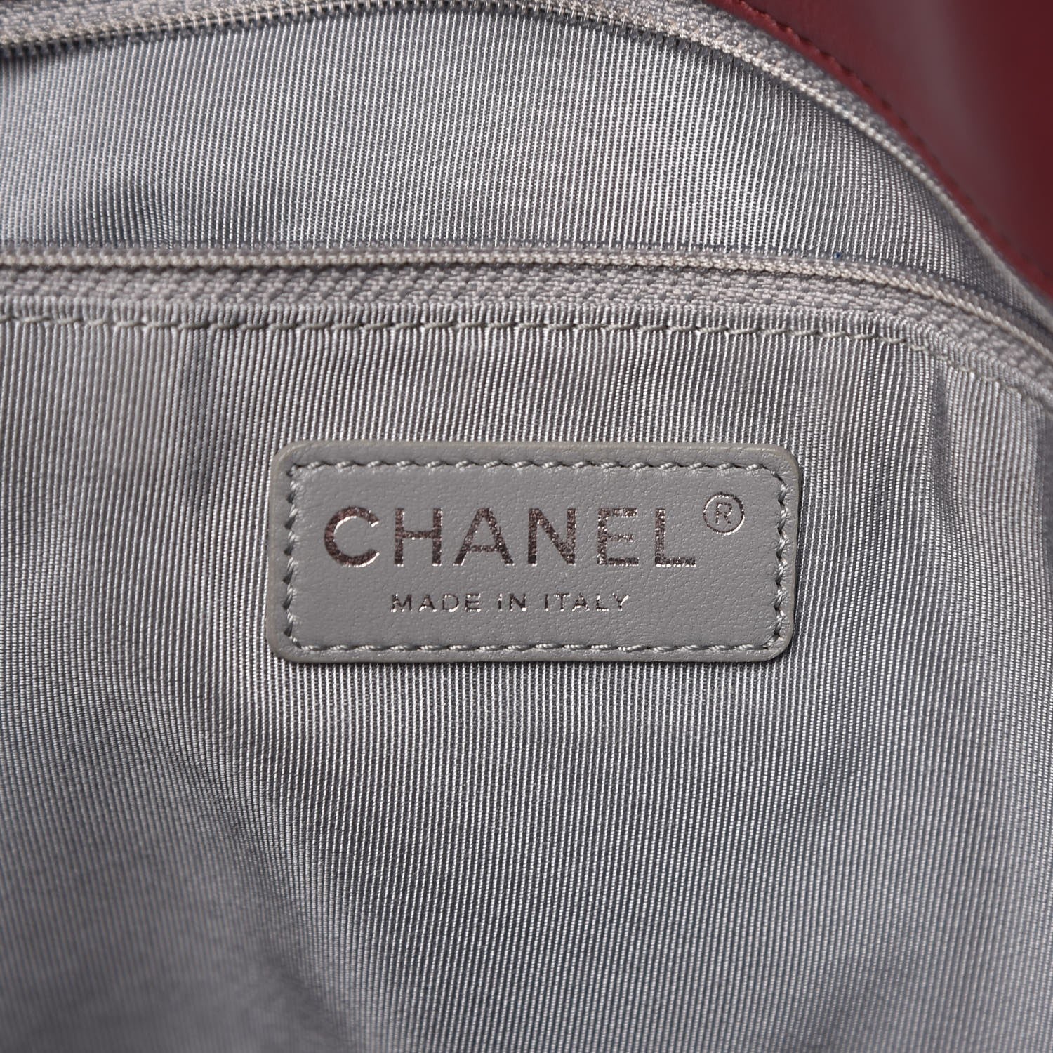 Chanel Calfskin Large Coco Pleats Tote Burgundy 7 of 8