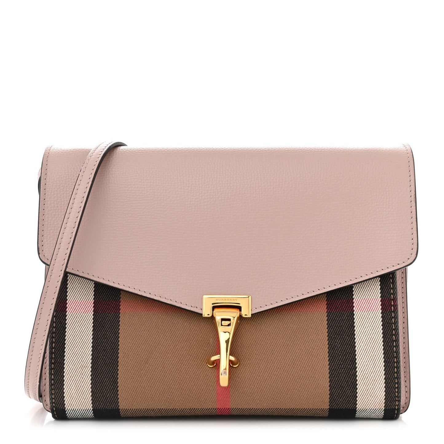 Derby Calfskin House Check Small Macken Crossbody Bag Pale Orchid
