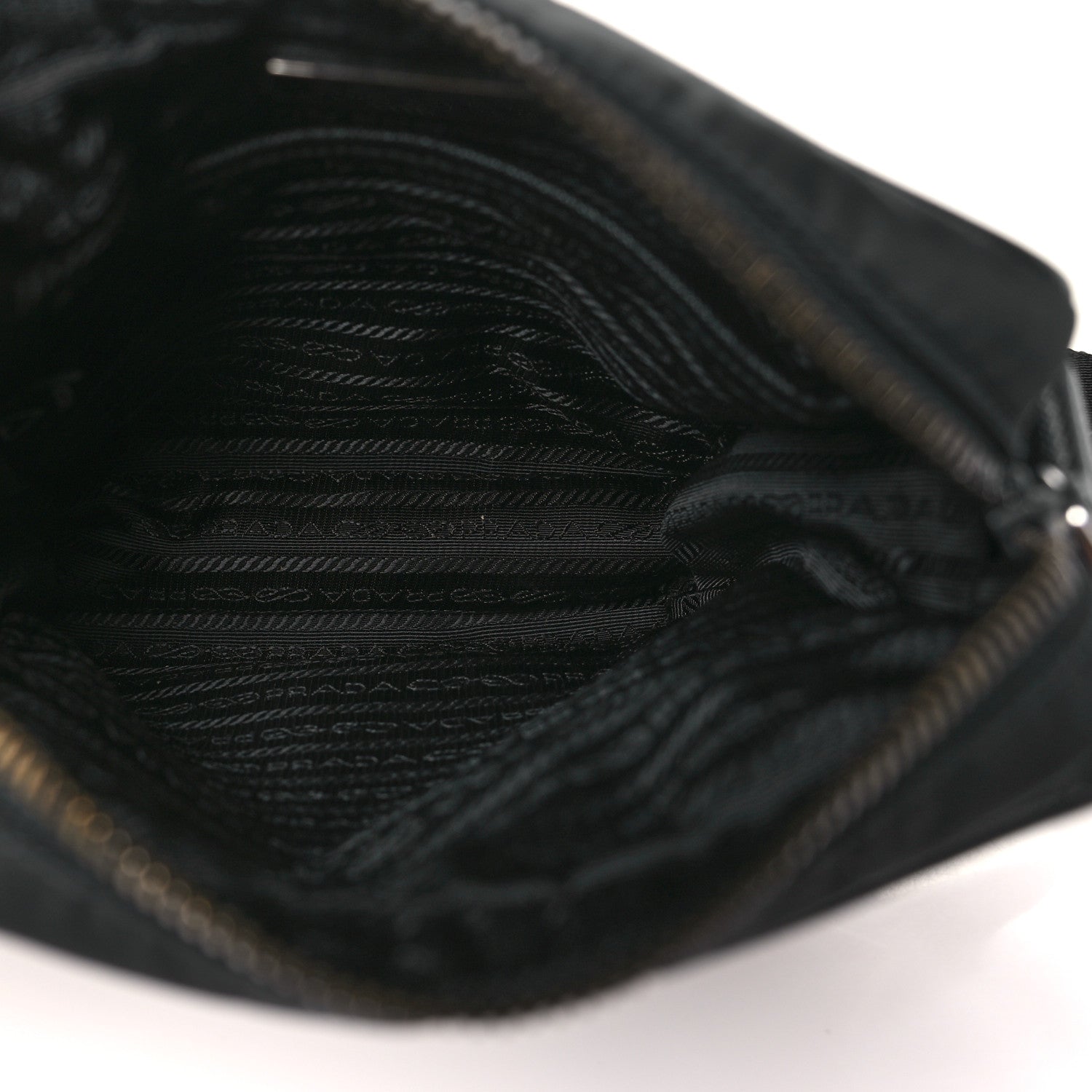 Prada Tessuto Nylon Saffiano Pocket Messenger Shoulder Bag Black 5 of 10
