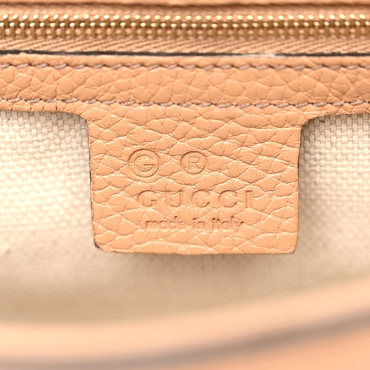 Pebbled Calfskin Medium Soho Flap Crossbody Camelia